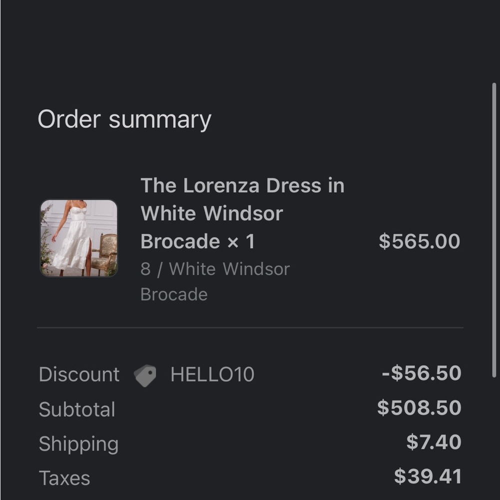 V. Chapman Lorenza Dress in White Windsor Brocade 
US size 8
Worn once - Picture 6 of 6